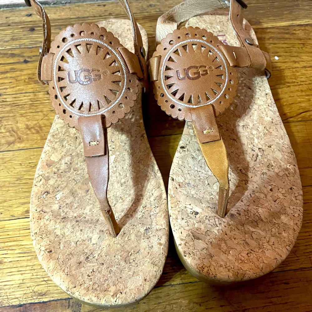 UGG AUSTRALIA SANDALS - Brown Cork - US Women’s Size 6